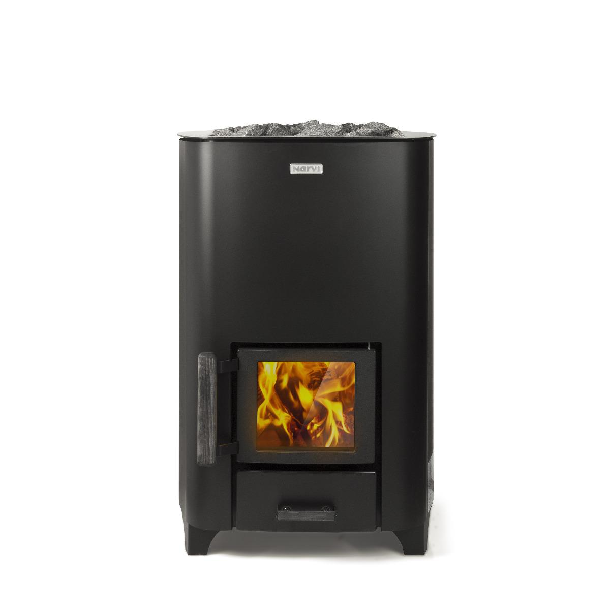 Narvi NC16 Black Wood Burning Heater