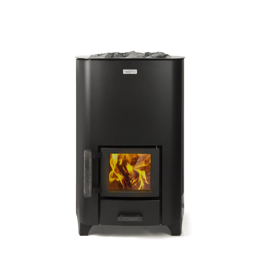 Narvi NC16 Black Wood Burning Heater