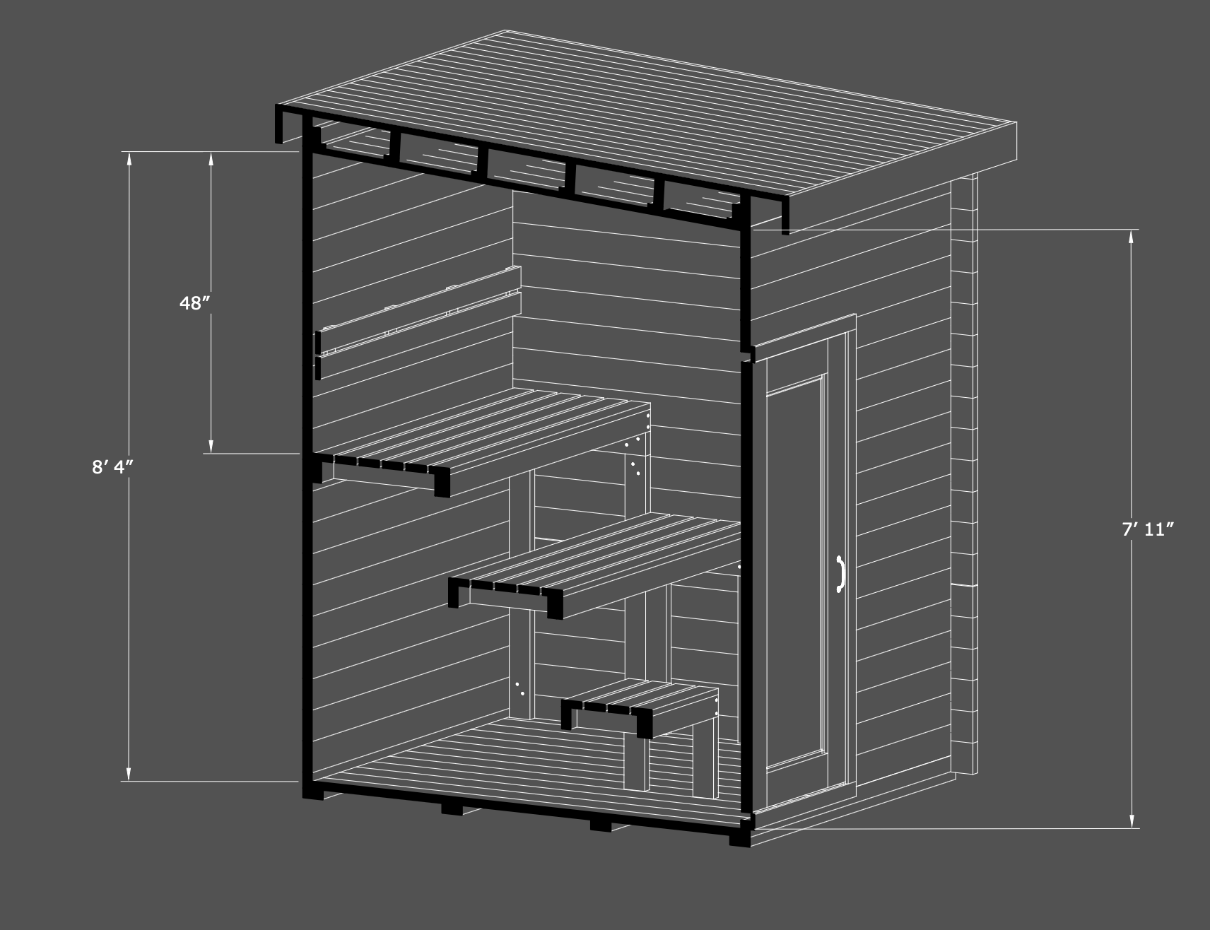 The Trumpkin MINI Sauna Cabin Kit